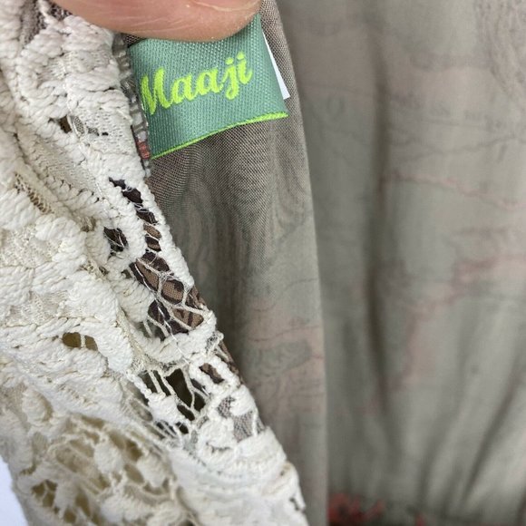 Maaji Floral Lace Maxi Dress - Cream and Brown - Picture 6 of 7